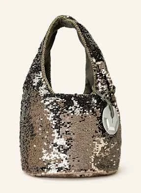 Jw Anderson Torba Shopper Sequin Mini Z Cekinami silber