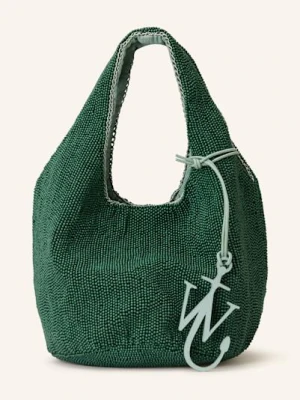 Jw Anderson Torebka Beaded Shopper Mini Z Ozdobnymi Koralikami gruen