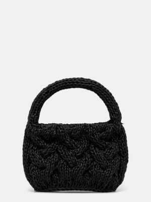 JW Anderson torebka skórzana Small Cable Knit kolor czarny HB0712.LA0365