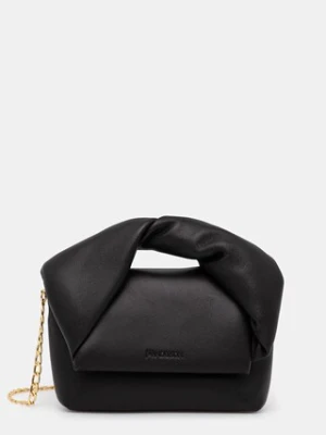 JW Anderson torebka skórzana Small Twister kolor czarny HB0643.LA0088