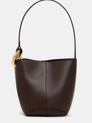 JW Anderson torebka skórzana The Jwa Corner Small Bucket kolor brązowy HB0740.LA0232