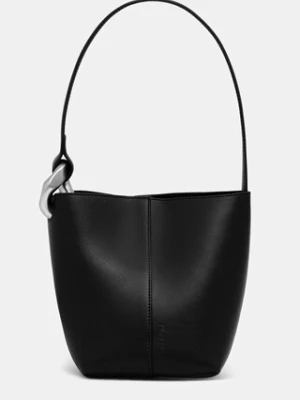 JW Anderson torebka skórzana The Jwa Corner Small Bucket kolor czarny HB0741.LA0232