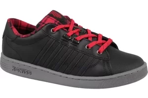 K-Swiss Hoke Plaid 85111-050, Dla chłopca, Czarne, buty sneakers, skóra licowa, rozmiar: 35,5