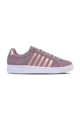 K-Swiss sneakersy skórzane COURT TIEBREAK SDE kolor różowy 97012.094.M