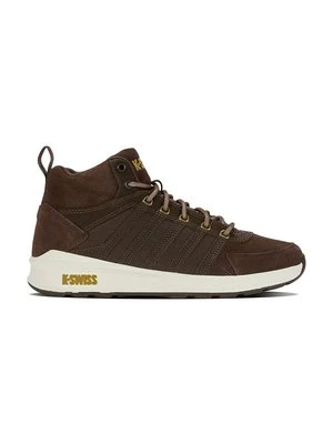 K-Swiss sneakersy skórzane VISTA TRAINER MID WNT kolor brązowy 07145.229.M