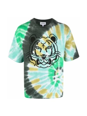 K-Tiger Tie Dye T-Shirt, Męska Koszulka z Bawełny Kenzo