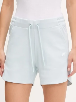 K-Way szorty damskie kolor niebieski gładkie high waist K2137SW