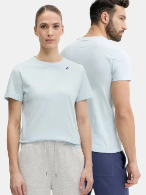 K-Way t-shirt bawełniany kolor niebieski z nadrukiem K007JE0