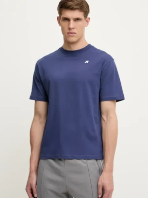 K-Way t-shirt bawełniany męski kolor granatowy gładki K3136CW
