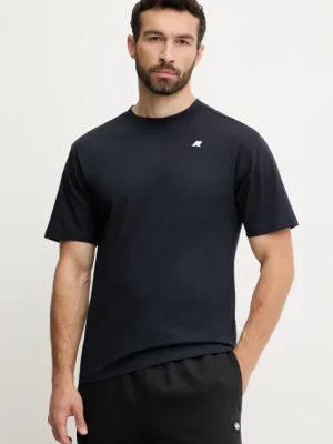 K-Way t-shirt bawełniany męski kolor granatowy gładki K3136CW