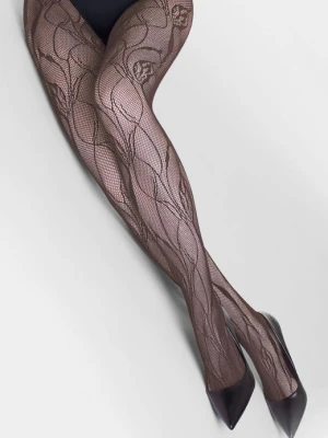 Kabaretki z dekoracyjnym kwiatowym motywem - Charly F08 MARILYN