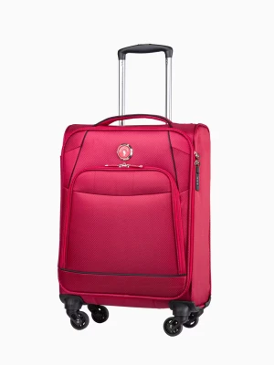 Kabinowa czerwona walizka miękka Puccini