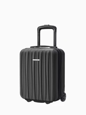 Kabinowa mini walizka ze żłobieniami czarna Puccini