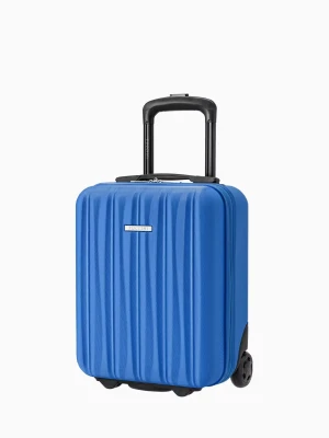 Kabinowa mini walizka ze żłobieniami niebieska Puccini