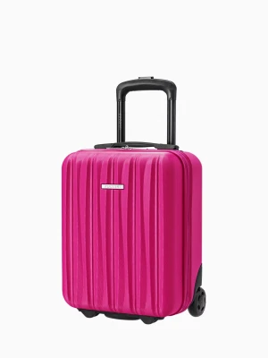 Kabinowa mini walizka ze żłobieniami różowa Puccini