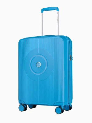 Kabinowa niebieska walizka z polipropylenu z zamkiem szyfrowym TSA Puccini