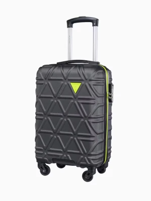 Kabinowa szara walizka z kontrastowym wykończeniem Puccini