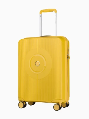 Kabinowa żółta walizka z polipropylenu z zamkiem szyfrowym TSA Puccini