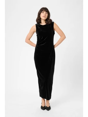 Kaffe Aksamitna sukienka w kolorze czarnym rozmiar: XL