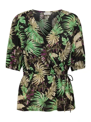 Kaffe Bluzka "Lulu" w kolorze zielono-czarnym rozmiar: 36