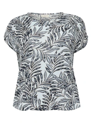 KAFFE curve Bluzka w kolorze biało-granatowym rozmiar: 50