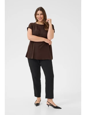 KAFFE curve Bluzka w kolorze ciemnobrązowym rozmiar: 42