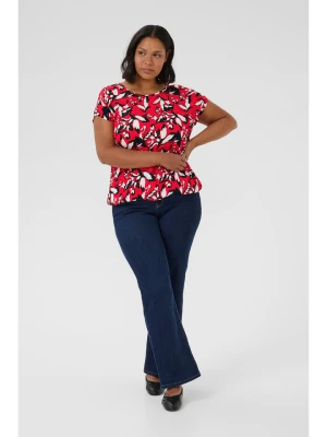 KAFFE curve Bluzka w kolorze czerwono-czarnym rozmiar: 48