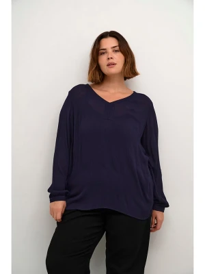 KAFFE curve Bluzka w kolorze granatowym rozmiar: 42
