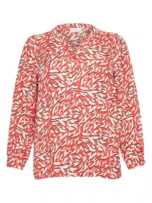 KAFFE curve Bluzka w kolorze koralowo-kremowym rozmiar: 44