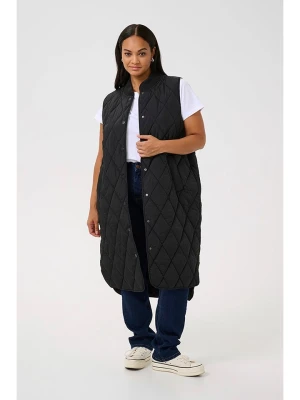 KAFFE curve Kamizelka pikowana w kolorze czarnym rozmiar: 44