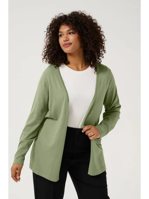 KAFFE curve Kardigan w kolorze zielonym rozmiar: L