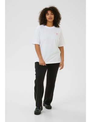 KAFFE curve Koszulka w kolorze białym rozmiar: L