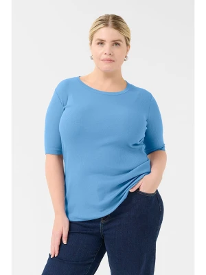 KAFFE curve Koszulka w kolorze błękitnym rozmiar: L