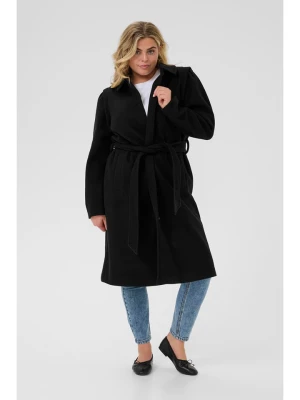 KAFFE curve Płaszcz przejściowy w kolorze czarnym rozmiar: 50