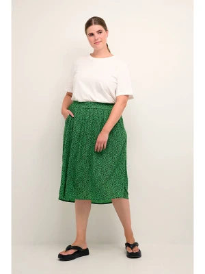 KAFFE curve Spódnica "Isma" w kolorze zielono-czarnym rozmiar: 52