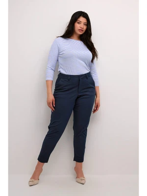 KAFFE curve Spodnie chino "Leana" w kolorze granatowym rozmiar: 46