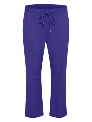 KAFFE curve Spodnie dresowe "Coletta" w kolorze niebieskim rozmiar: 50