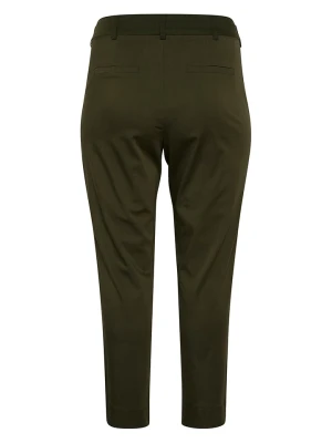 KAFFE curve Spodnie w kolorze ciemnozielonym rozmiar: 46