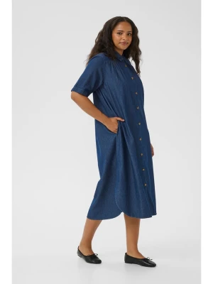 KAFFE curve Sukienka dżinsowa w kolorze granatowym rozmiar: 52