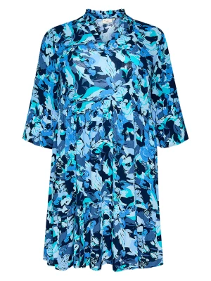 KAFFE curve Sukienka "Lisa" w kolorze niebieskim rozmiar: 44