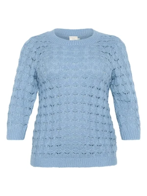 KAFFE curve Sweter w kolorze błękitnym rozmiar: L