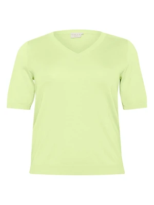 KAFFE curve Sweter w kolorze zielonym rozmiar: M