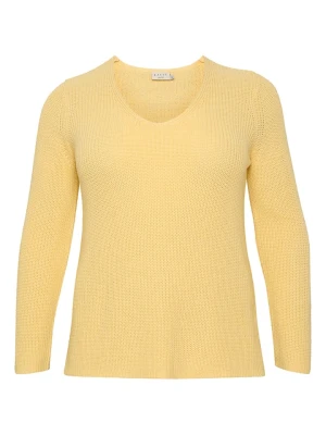 KAFFE curve Sweter w kolorze żółtym rozmiar: XL