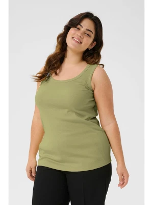 KAFFE curve Top w kolorze zielonym rozmiar: XL