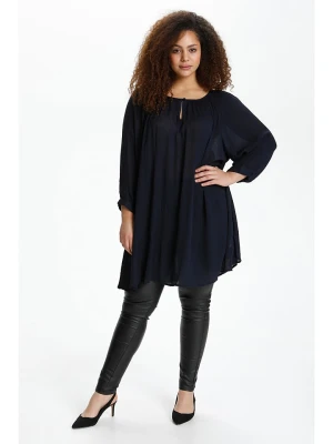 KAFFE curve Tunika "Ami" w kolorze granatowym rozmiar: 52