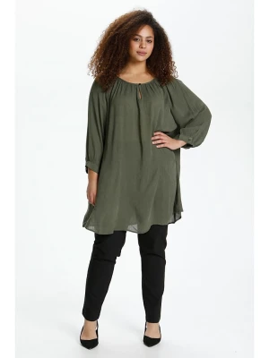 KAFFE curve Tunika "Ami" w kolorze zielonym rozmiar: 44