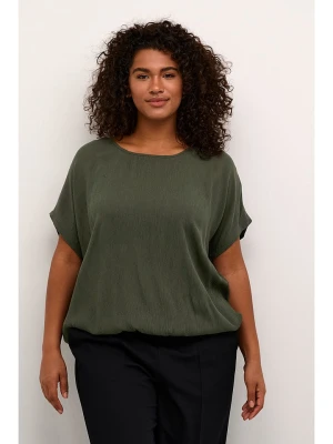 Kaffe Koszulka "Ami" w kolorze ciemnozielonym rozmiar: 50