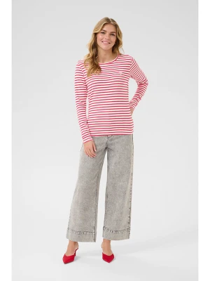 Kaffe Koszulka "Liddy" w kolorze różowo-białym rozmiar: XL