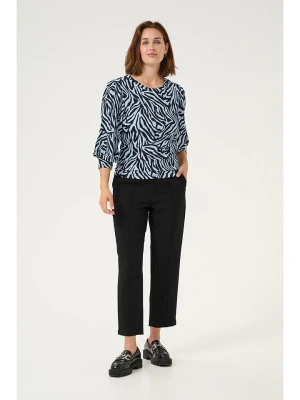 Kaffe Koszulka "Lvanna" w kolorze błękitno-czarnym rozmiar: M