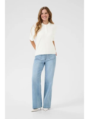 Kaffe Koszulka polo w kolorze kremowym rozmiar: M